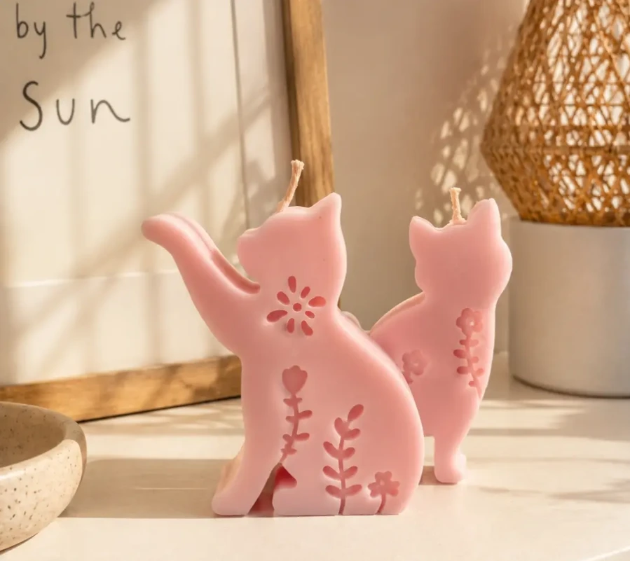 Vela Escultura Gatitos